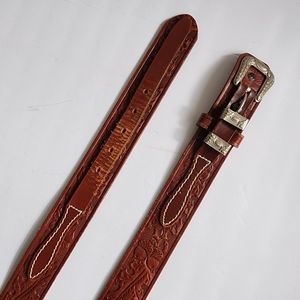 By Chambers vintage leather tooled western belt
